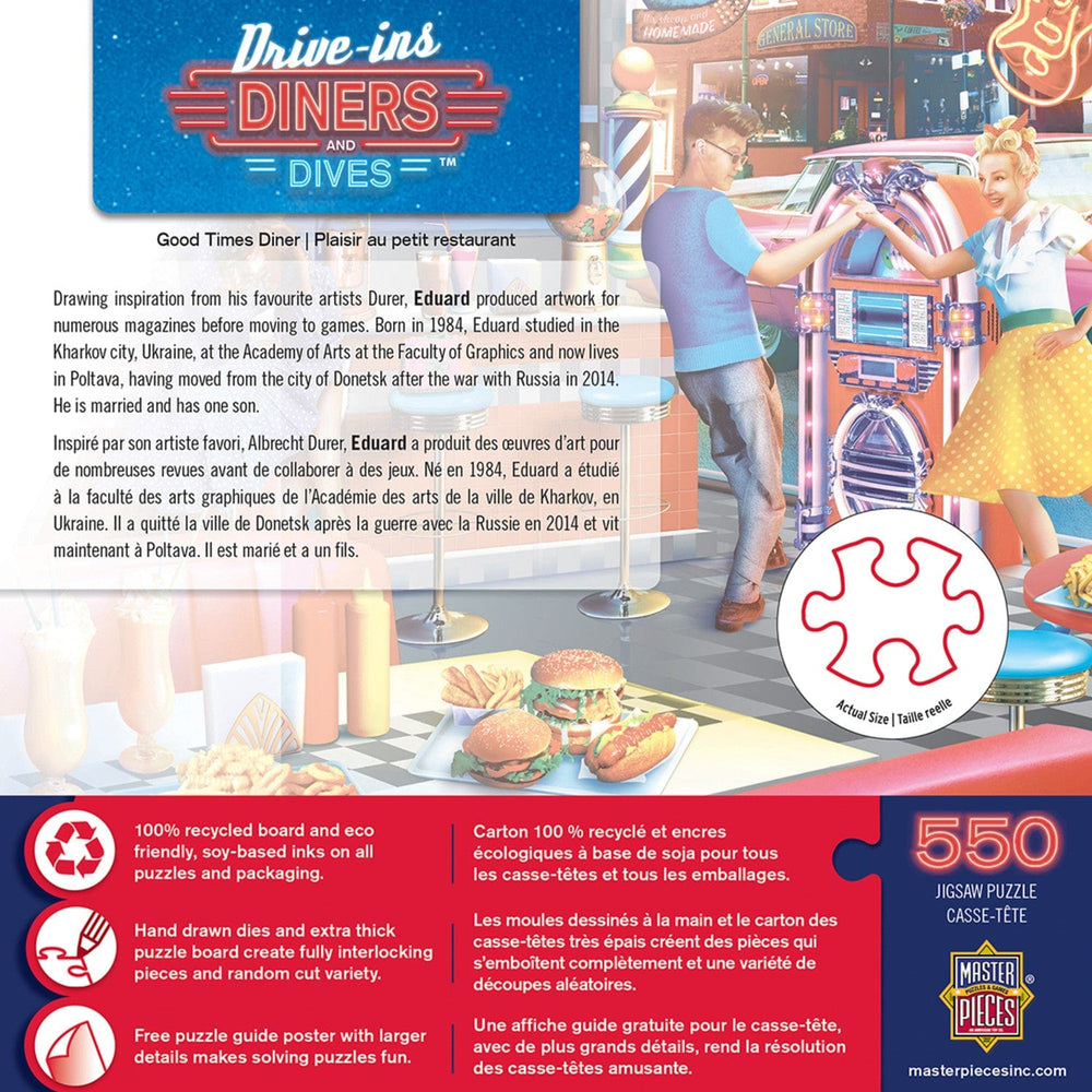 Drive-Ins, Diners & Dives - Good Times Diner 550 Piece Jigsaw Puzzle (ONLINE ORDER ONLY)