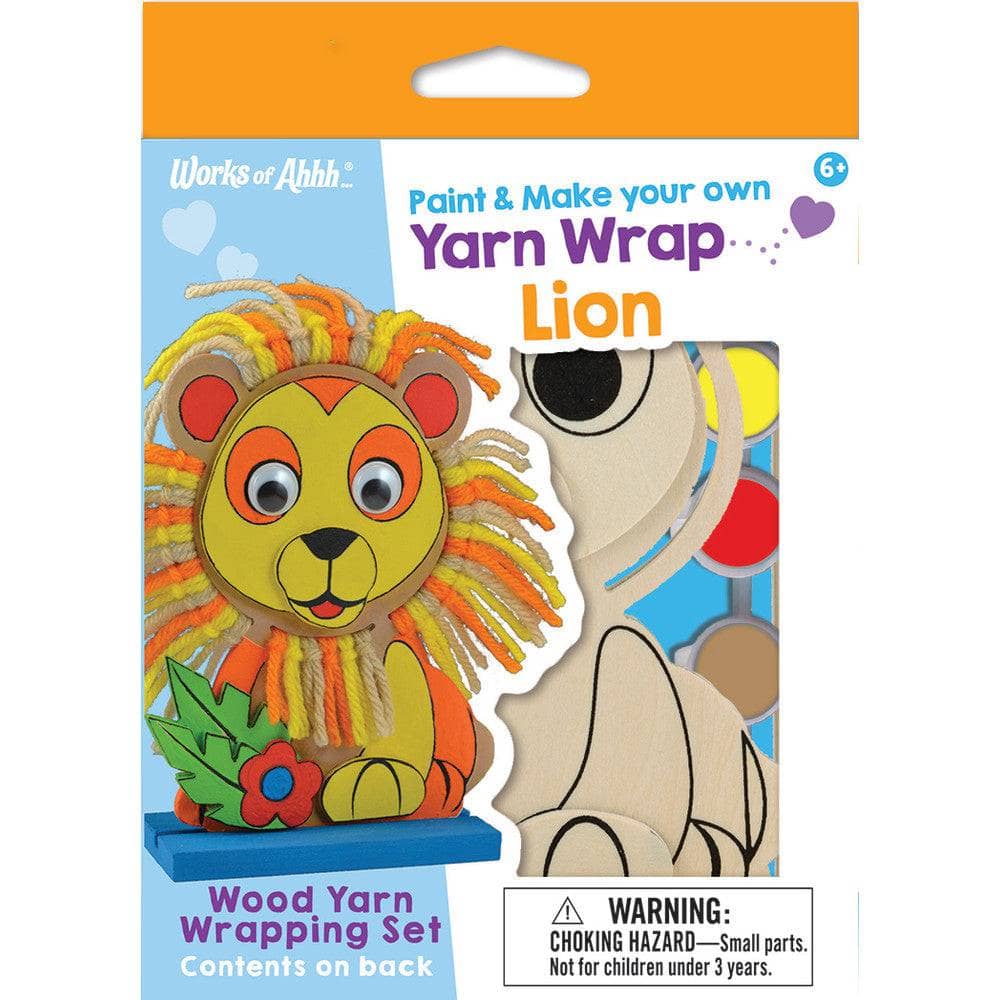 Lion - Wood Yarn Wrapping Craft & Paint Kit (ONLINE ORDER ONLY)