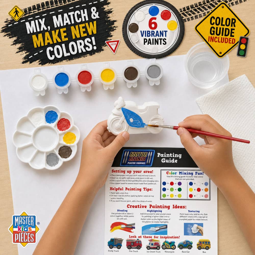 Motor Mania - Plaster Figurine Paint Set