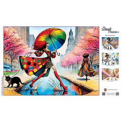 Catwalk Couture - Purrfect Rainy Runway 1000 Piece Jigsaw Puzzle (ONLINE ORDER ONLY)