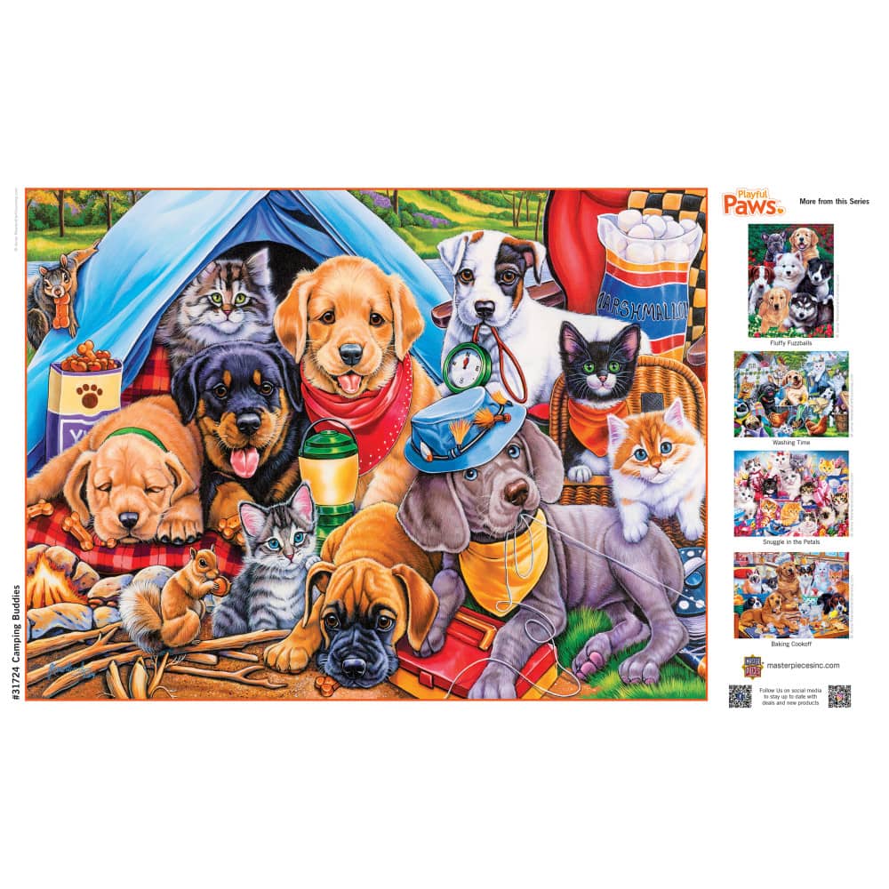 Playful Paws - Camping Buddies 300 Piece EZ Grip Jigsaw Puzzle