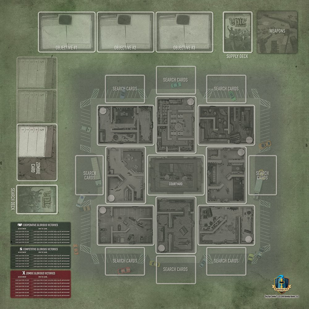 Tiny Epic Zombies: Game Mat (ONLINE ORDER ONLY)