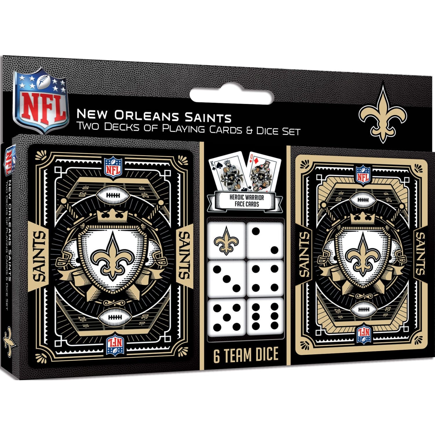 New Orleans Saints - 2-Pack Playing Cards & Dice Set (ONLINE ORDER ONLY)