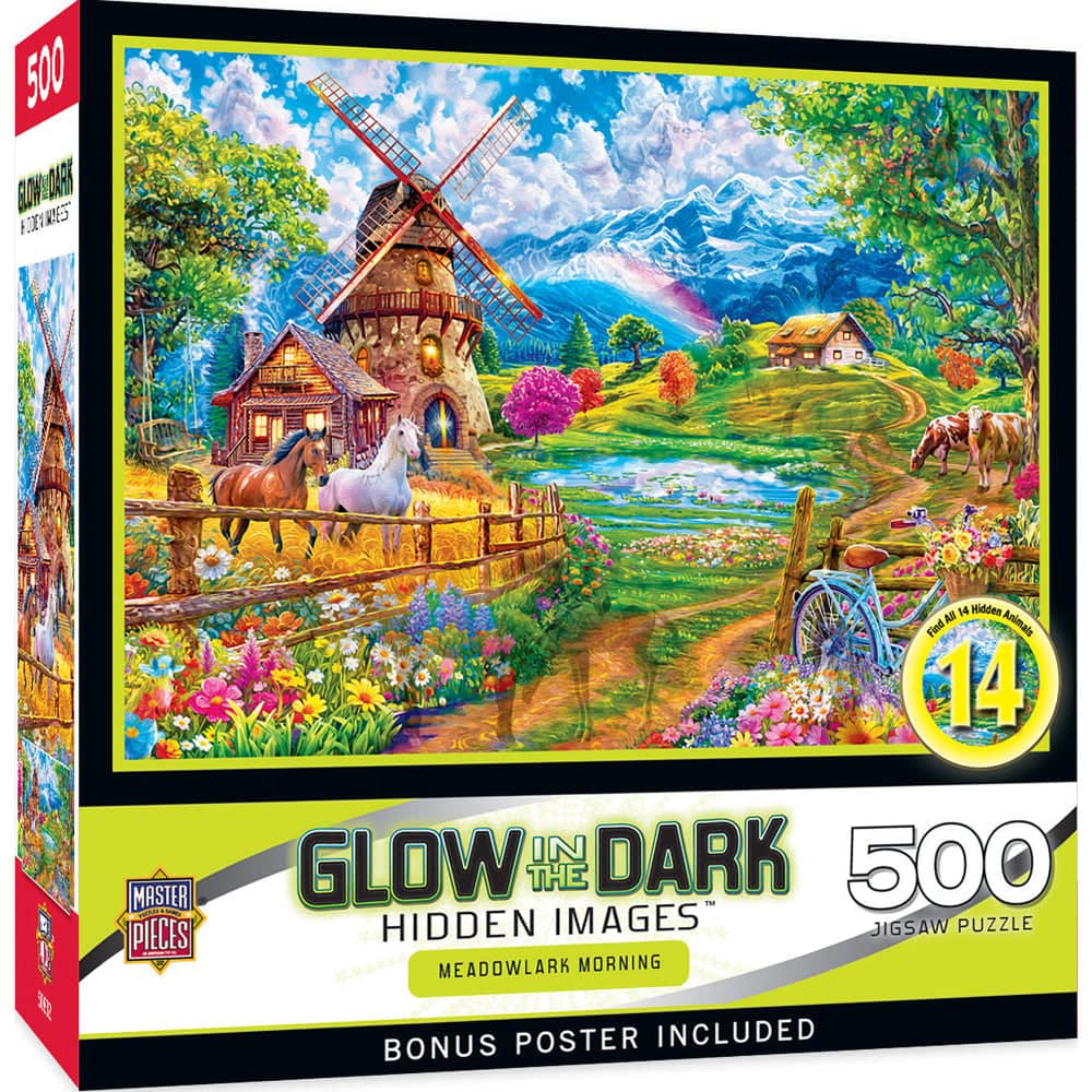 Hidden Images - Meadowlark Morning 500 Piece Jigsaw Puzzle
