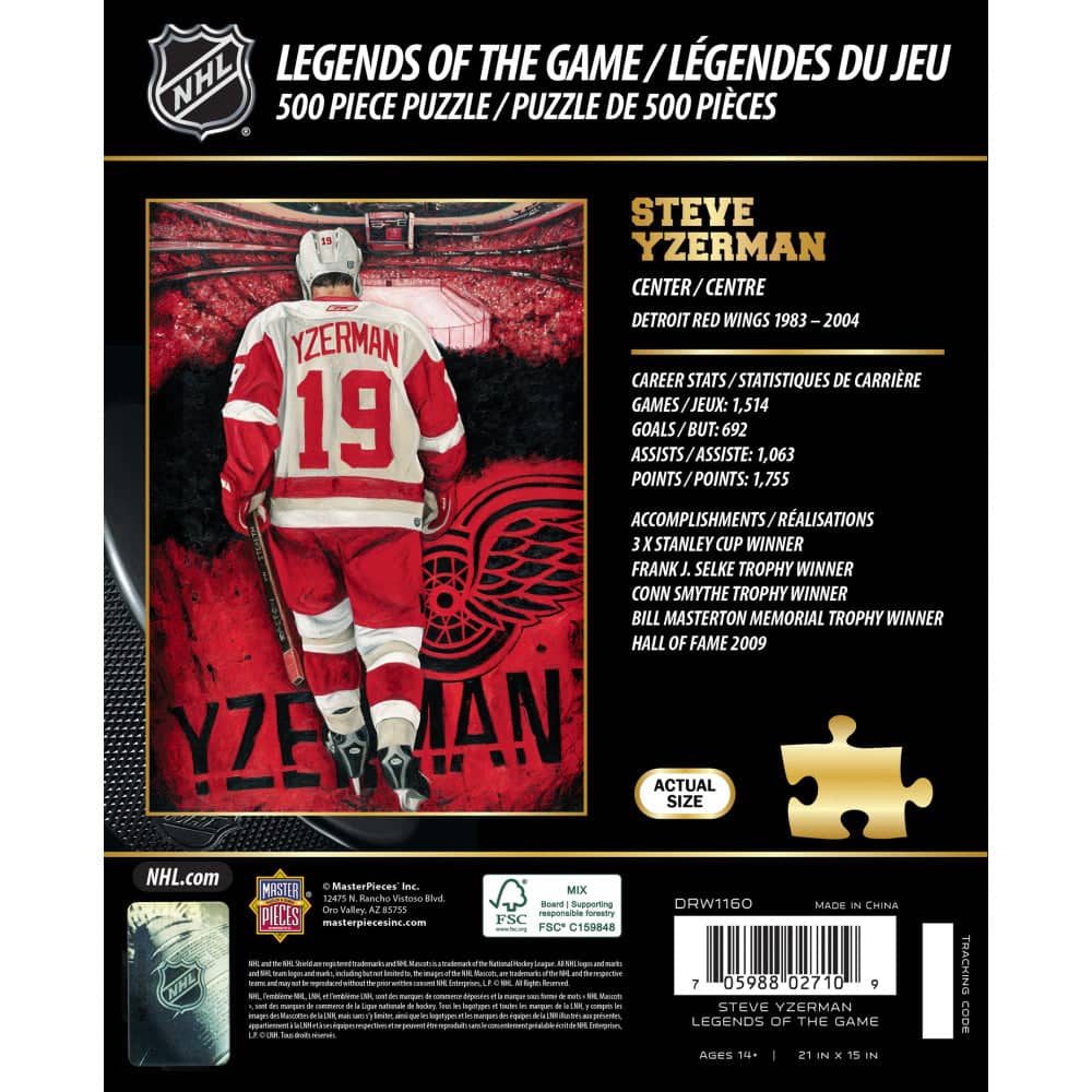 Legends of the Game - Steve Yzerman 500 Piece Jigsaw Puzzle