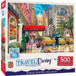 Travel Diary - Fifth Avenue, NYC 500 Piece Jigsaw Puzzle (ONLINE ORDER ONLY)