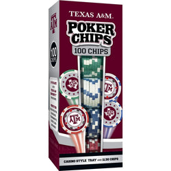 Texas A&M Aggies 100 Piece Poker Chips (ONLINE ORDER ONLY)