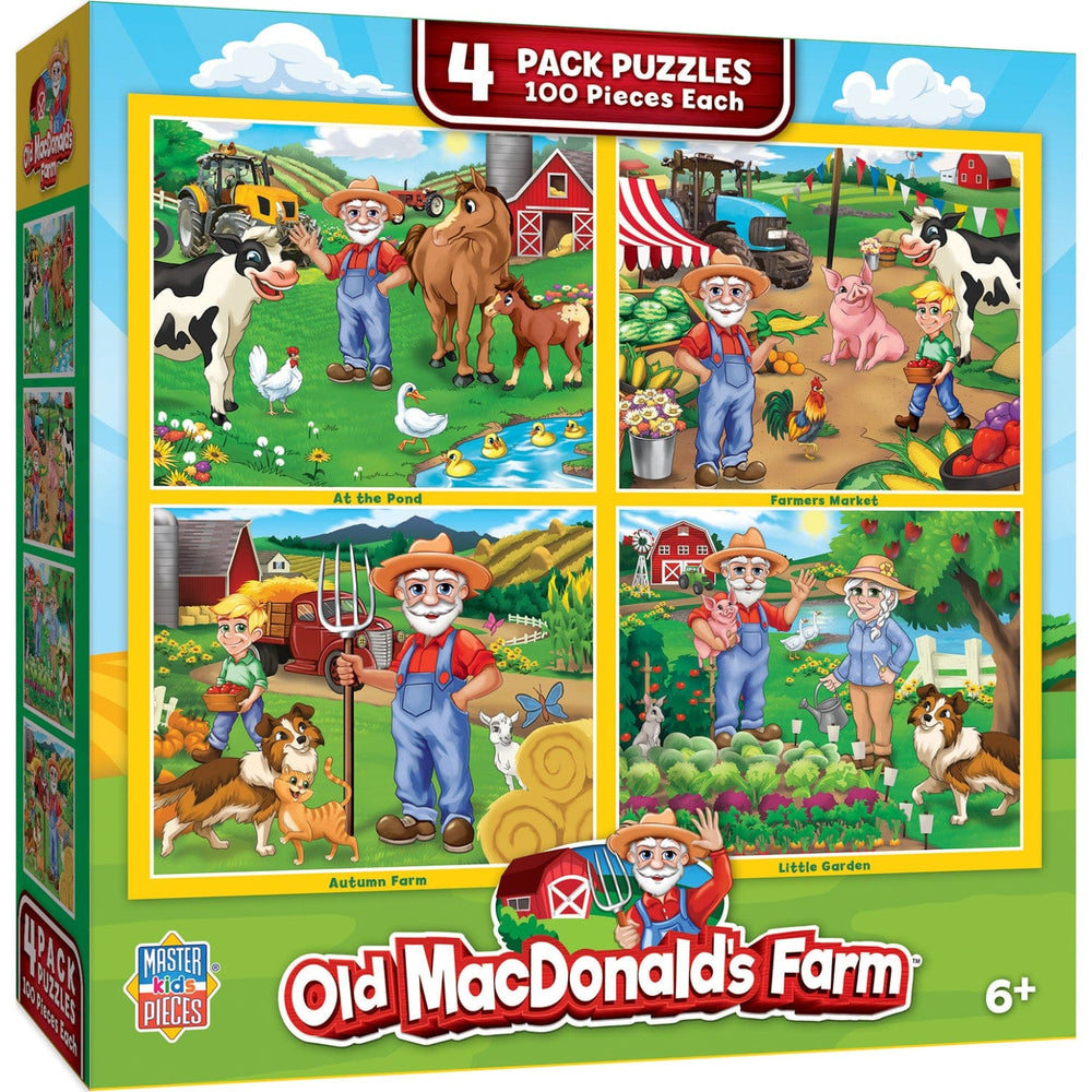 Old MacDonald's Farm 100 Piece Jigsaw Puzzles 4-Pack (ONLINE ORDER ONLY)