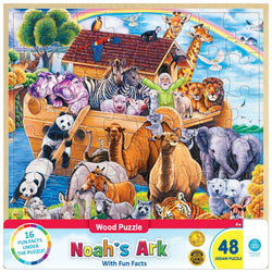 Wood Fun Facts - Noah's Ark 48 Piece Wood Jigsaw Puzzle (ONLINE ORDER ONLY)