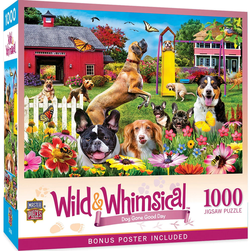 Wild & Whimsical - Dog Gone Good Day 1000 Piece Jigsaw Puzzle (ONLINE ORDER ONLY)