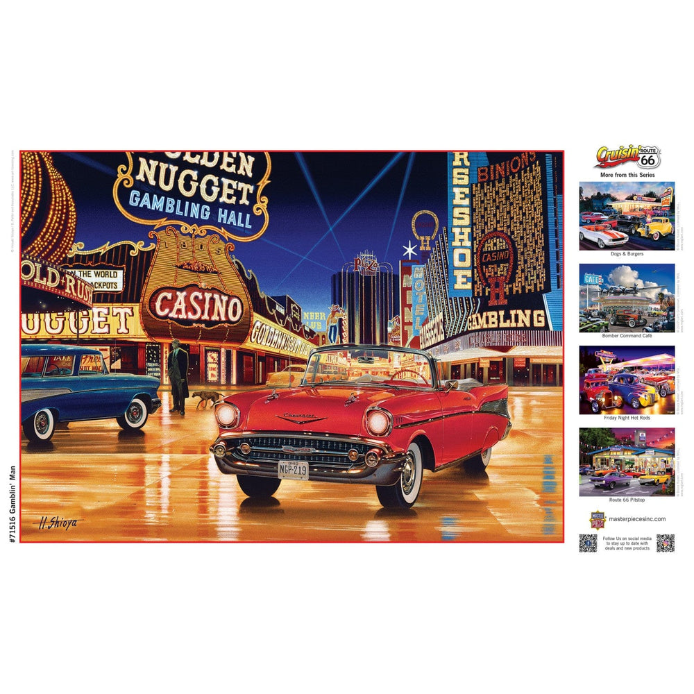 Cruisin' Route 66 - Gamblin' Man 1000 Piece Jigsaw Puzzle (ONLINE ORDER ONLY)