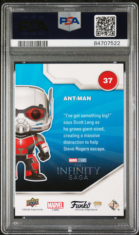 2023 UPPER DECK FUNKO POP MARVEL  ANTMAN PLATINUM #37  PSA 10 (Online Order Only)