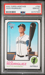 2022 TOPPS HERITAGE JULIO RODRIGUEZ  #700 - PSA 10 ROOKIE CARD (Online Order Only)