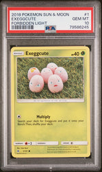 2018 POKEMON SUN & MOON FORBIDDEN LIGHT EXEGGCUTE #1 - PSA GEM MT 10 (Online Order Only)