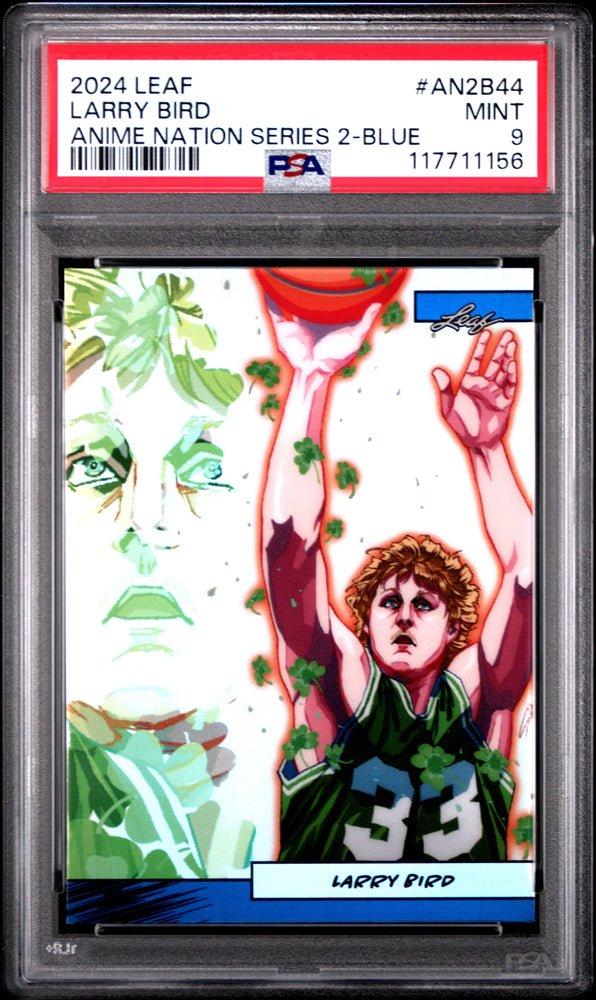 Graded 2024 Leaf Larry Bird #AN2B44 Anime Nation Series 2 Blue /75 Basketball Card PSA 9 Mint (ONLINE ORDER ONLY)
