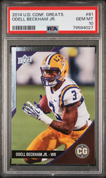 2014 UPPER DECK CONFERENCE GREATS ODELL BECKHAM JR.  #61 - PSA 10 ROOKIE CARD (Online Order Only)