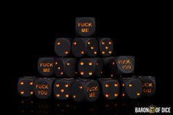 F**k Me & F**k You Dice | Matte Black