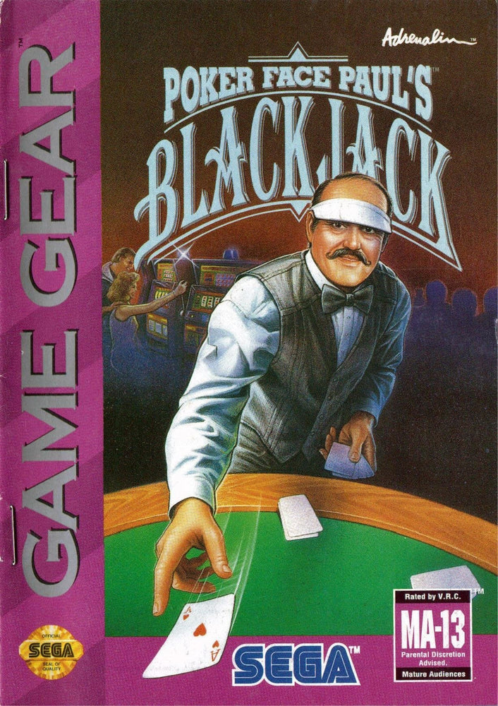 Poker Face Paul's Blackjack (Sega Game Gear) (ONLINE ORDER ONLY)