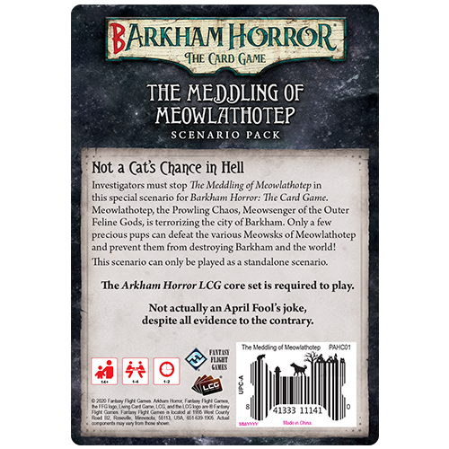 Arkham Horror LCG: Barkham Horror - The Meddling of Meowlathotep Scenario Pack (ONLINE ORDER ONLY)