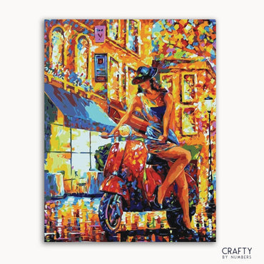 Painting Of Scoter Women In Italy (ONLINE ORDER ONLY)