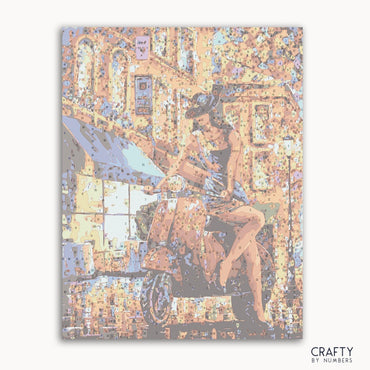 Painting Of Scoter Women In Italy (ONLINE ORDER ONLY)
