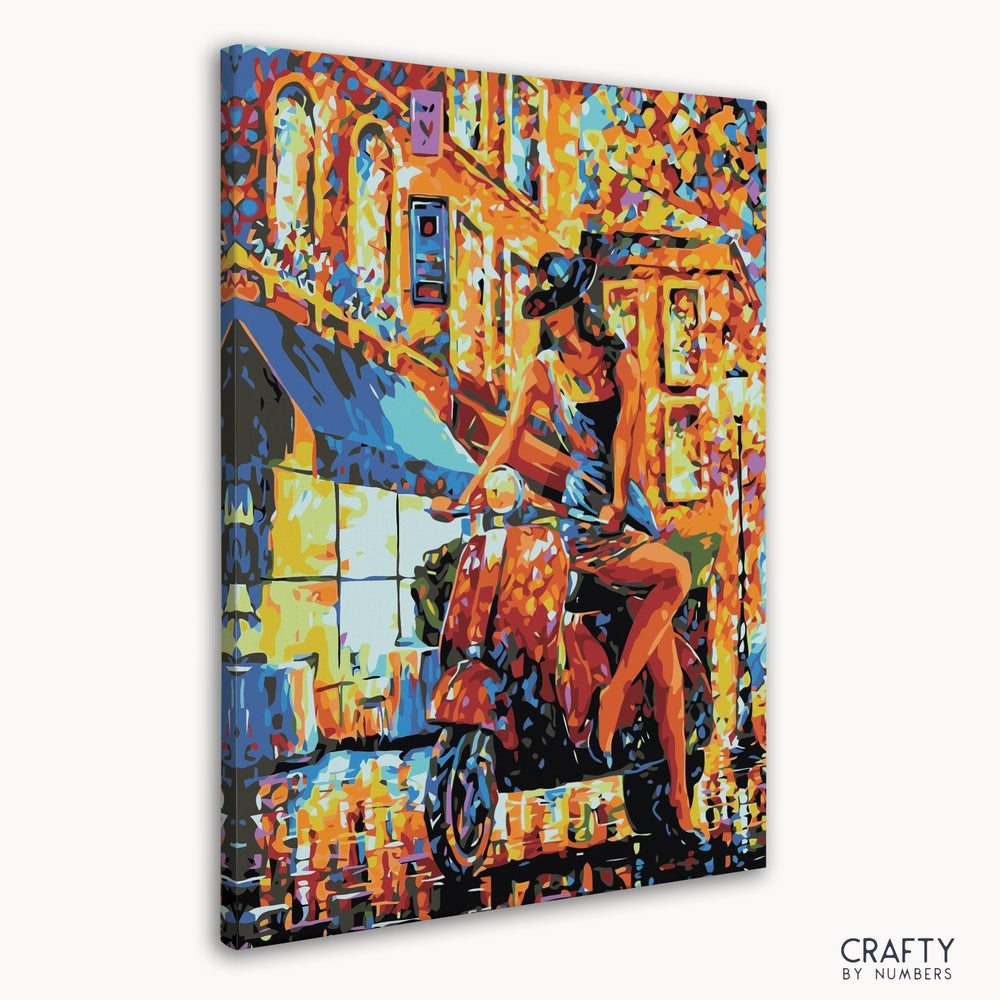 Painting Of Scoter Women In Italy (ONLINE ORDER ONLY)