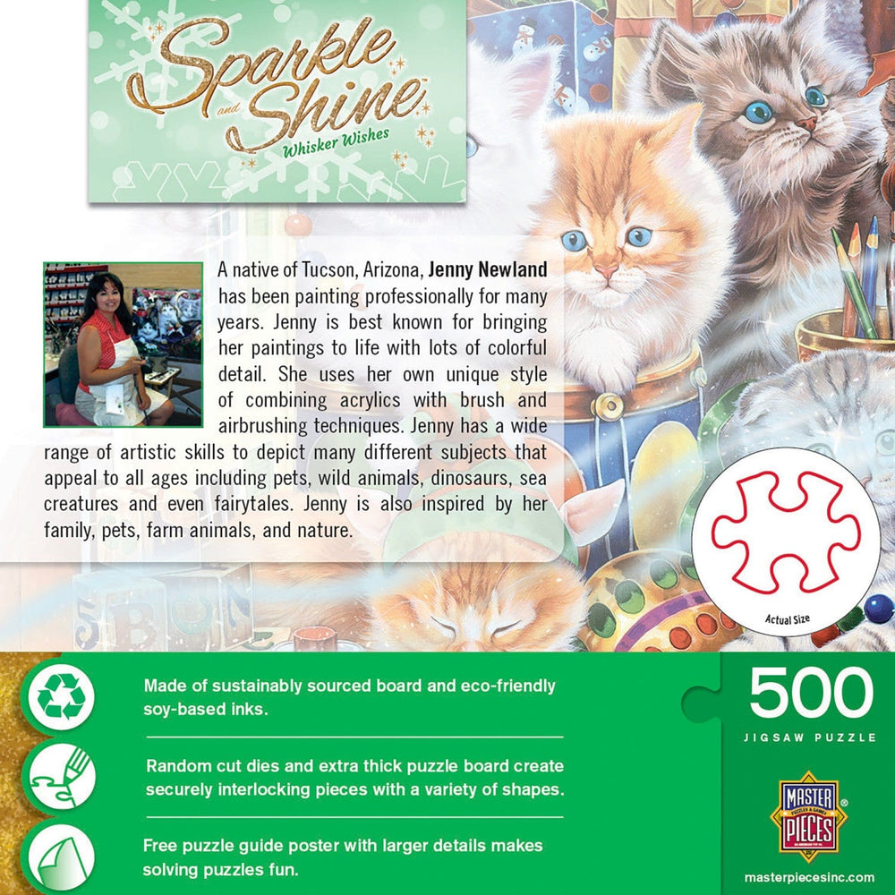 Sparkle & Shine - Whisker Wishes 500 Piece Glitter Jigsaw Puzzle (ONLINE ORDER ONLY)
