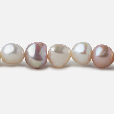 Pastel TriColor Baroque Freshwater Pearls 16 inch 40 pieces 10x9-12x9mm A (ONLINE ORDER ONLY)