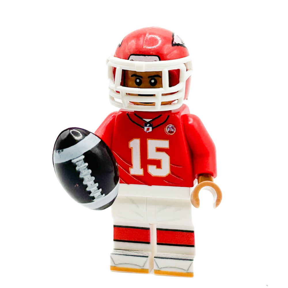 #15 Chiefs Football Player Minifig made using LEGO parts - B3 Customs (Online Order Only)