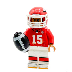 #15 Chiefs Football Player Minifig made using LEGO parts - B3 Customs (Online Order Only)