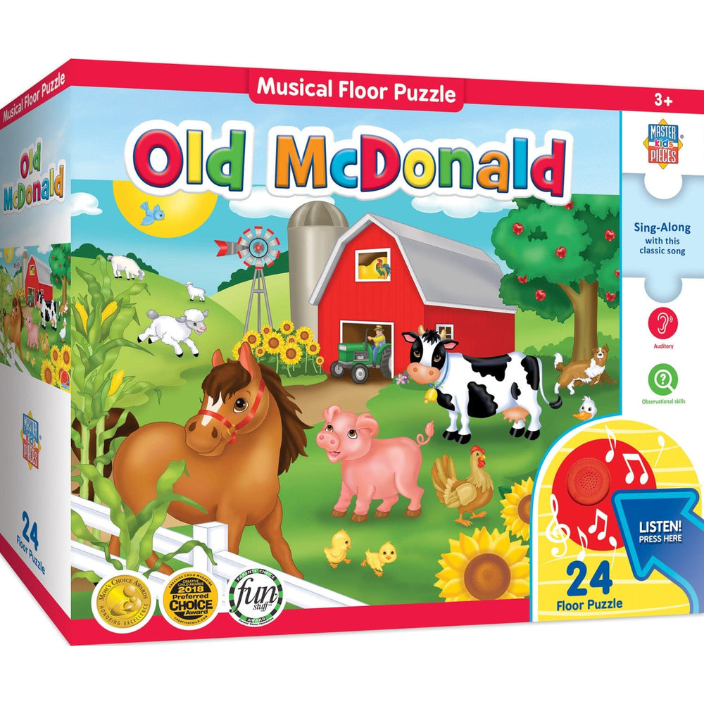 Old McDonald - 24 Piece Musical Floor Jigsaw Puzzle (ONLINE ORDER ONLY)