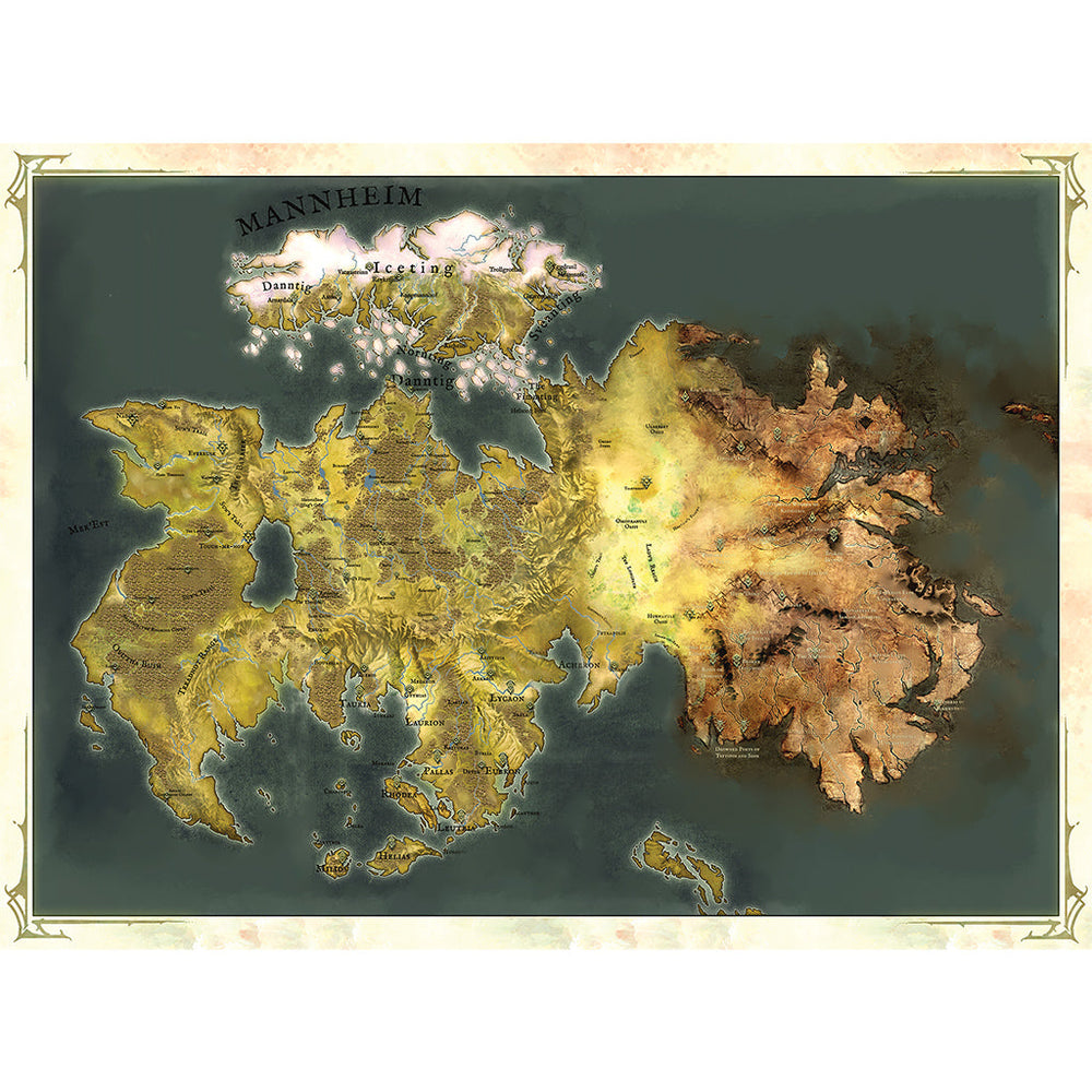 Conquest: Cloth Map of Alektria, the first continent of EÄ (ONLINE ORDER ONLY)