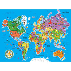 Explorer - World Map 48 Piece Floor Jigsaw Puzzle (ONLINE ORDER ONLY)