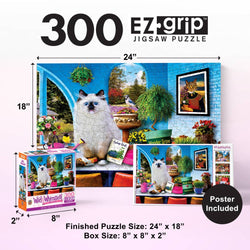Wild & Whimsical - Catnip Cultivator 300 Piece EZ Grip Jigsaw Puzzle