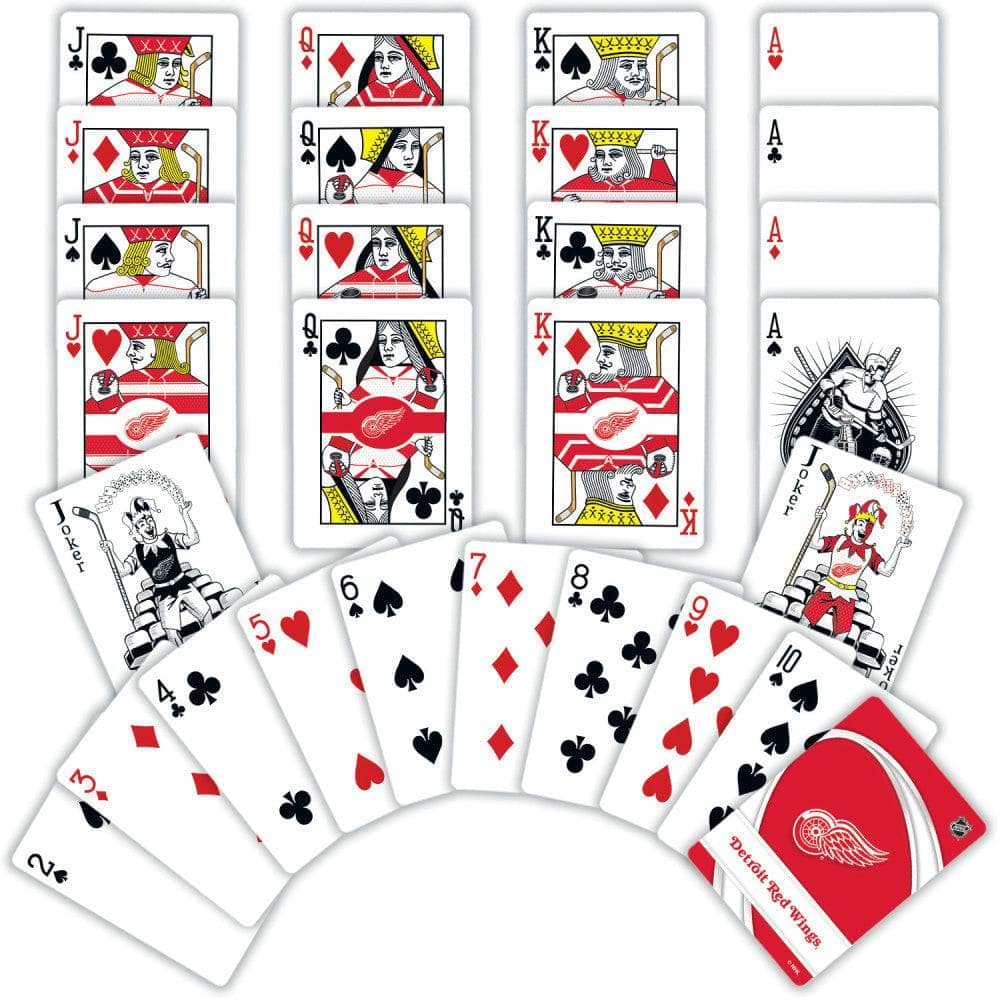 Detroit Red Wings Playing Cards - 54 Card Deck (ONLINE ORDER ONLY)
