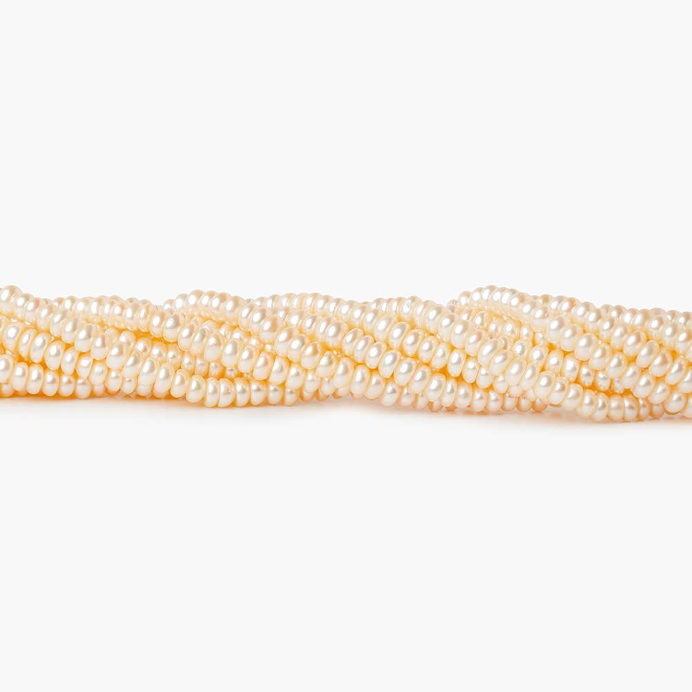 Peach Center Drilled Button Freshwater Pearl, A Grade (ONLINE ORDER ONLY)