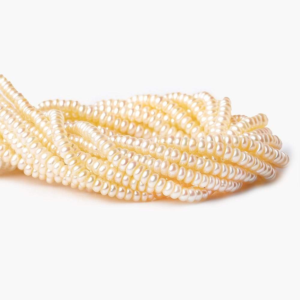 Peach Center Drilled Button Freshwater Pearl, A Grade (ONLINE ORDER ONLY)