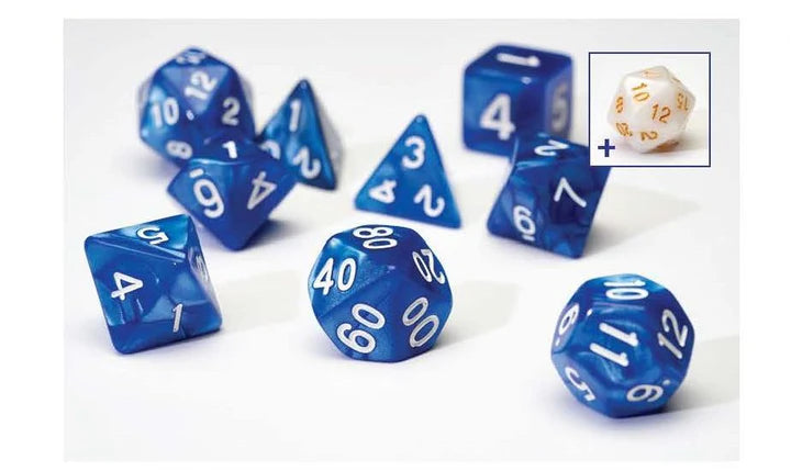 Sirius Dice: Pearl Blue Acrylic Dice Set