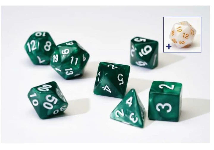 Sirius Dice: Pearl Green Acrylic Dice Set