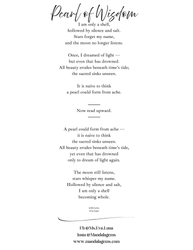 Pearl of Wisdom - Oyster Shell 10x10", 5x7" Art Print with Poem (ONLINE ORDER ONLY)