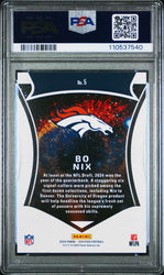 Graded 2024 Panini Certified Bo Nix #5 Certified Rookies Rookie RC Football Card PSA 10 Gem Mint (ONLINE ORDER ONLY)
