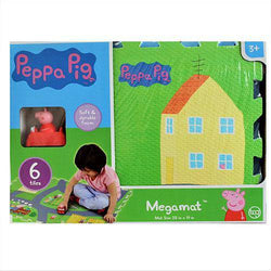 Peppa Pig - 6 Tiles - 28 x 19 Inch - Mega Floor Mat with Vehicle (Online Order Only)