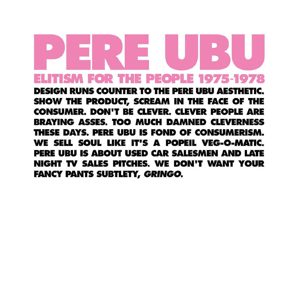 Pere Ubu - Elitism For The People: 1975-1978 [CD] (ONLINE ORDER ONLY)