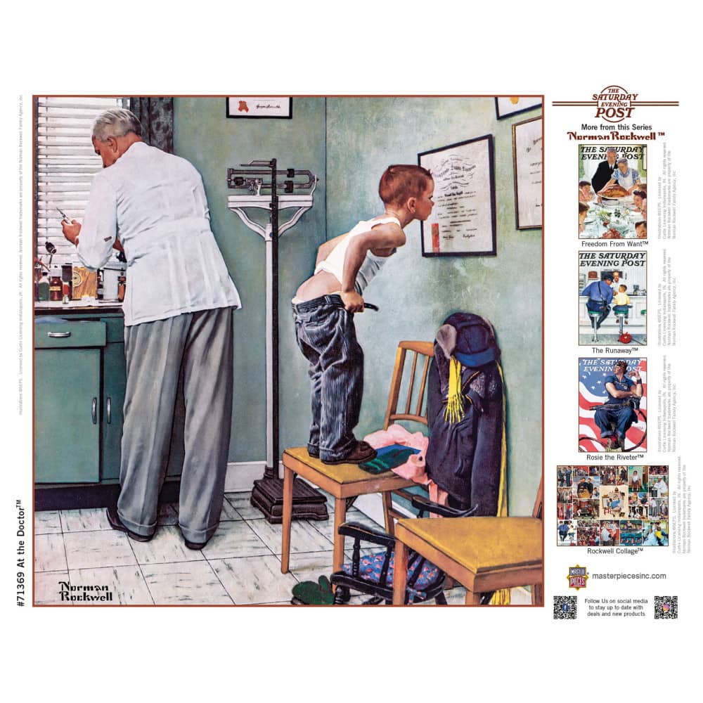 Saturday Evening Post - At the Doctor 1000 Piece Jigsaw Puzzle