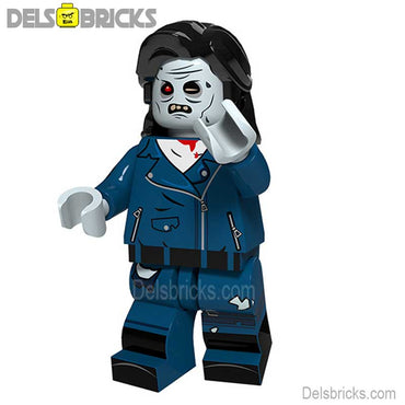 Zombie In Blue Outfit Lego Minifigures Custom Horror Toys (ONLINE ORDER ONLY)