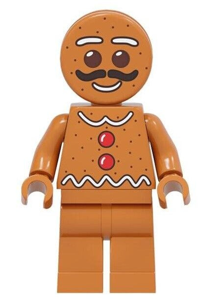 Gingerbread Couple Custom Minifig Set – Sweet Holiday Duo (ONLINE ORDER ONLY)