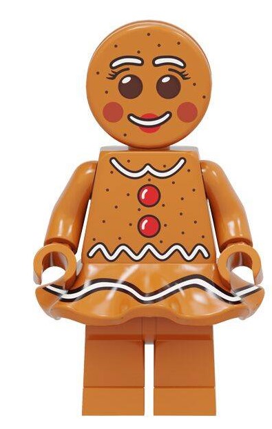 Gingerbread Couple Custom Minifig Set – Sweet Holiday Duo (ONLINE ORDER ONLY)