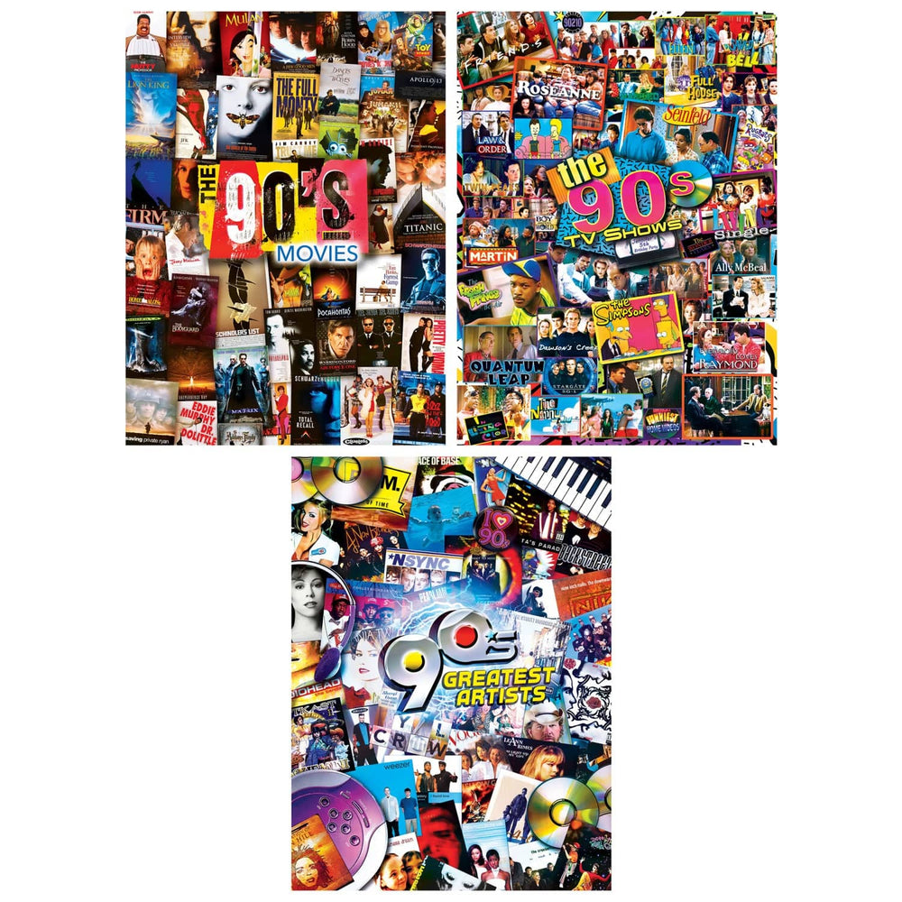 Decades - The 90's 500 Piece Jigsaw Puzzles 3 Pack (ONLINE ORDER ONLY)