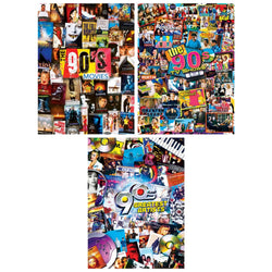 Decades - The 90's 500 Piece Jigsaw Puzzles 3 Pack (ONLINE ORDER ONLY)