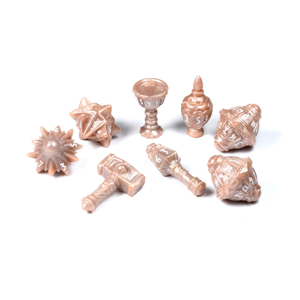 PolyHero Cleric 8 Dice Set - Radiant Rose (ONLINE ORDER ONLY)